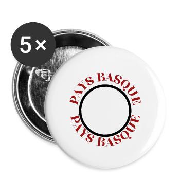 BASQUE COUNTRY 2 - Buttons small 1''/25 mm (5-pack) - white - Front