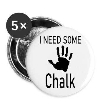 Escalade de bloc - Lot de 5 petits badges (25 mm) - blanc - Devant