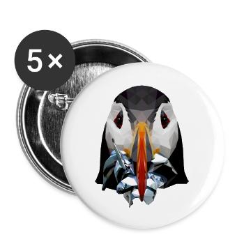 Puffin - Buttons small 1''/25 mm (5-pack) - white - Front
