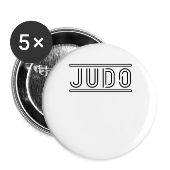 Judo - Buttons klein 25 mm (5er Pack) - Weiß - Vorne