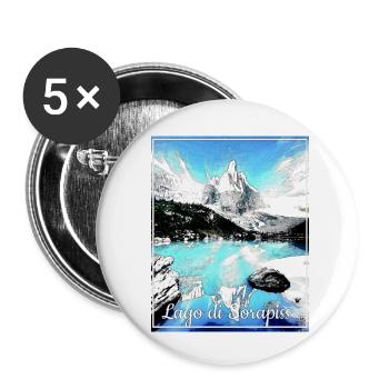 Lago di Sorapiss,Dolomites,lake,landscape, - Buttons small 1''/25 mm (5-pack) - white - Front