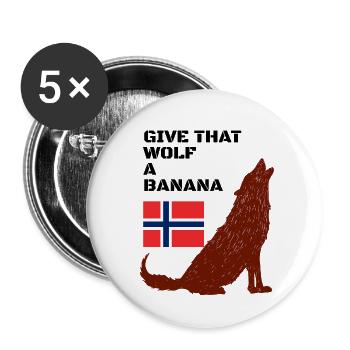 Norwegen Eurovision - Buttons klein 25 mm (5er Pack) - Weiß - Vorne