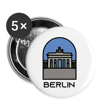 Berlin - Buttons small 1''/25 mm (5-pack) - white - Front