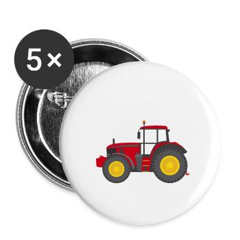 Je Peux Pas J'ai Tracteur Cadeau Agriculteur - Lot de 5 petits badges (25 mm) - blanc - Devant