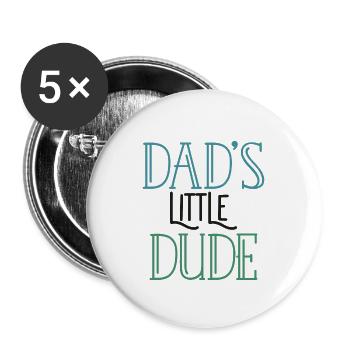 Father & Son | Parents gifts | Gifts Children - Buttons small 1''/25 mm (5-pack) - white - Front