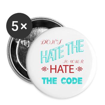 happy funny quote analyst funny joke humor coding - Buttons klein 25 mm (5er Pack) - Weiß - Vorne