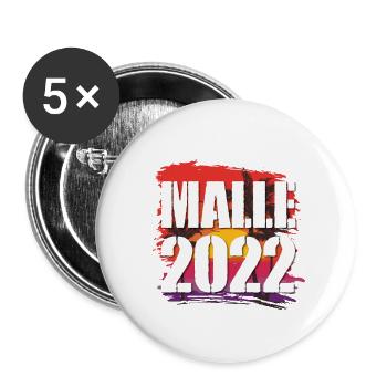Malle 2022 - Buttons small 1''/25 mm (5-pack) - white - Front