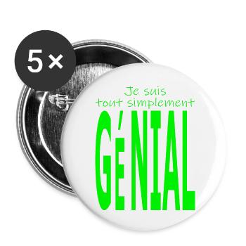 Je suis tout simplement génial - Lot de 5 petits badges (25 mm) - blanc - Devant