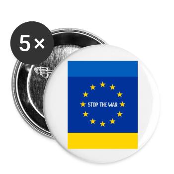 Ukraine - Lot de 5 petits badges (25 mm) - blanc - Devant