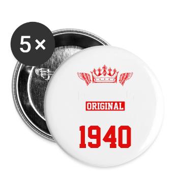 1940 limited edition - Buttons small 1''/25 mm (5-pack) - white - Front
