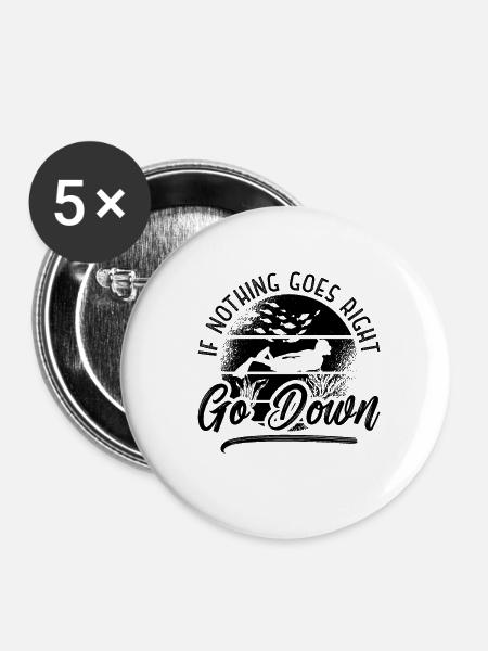 Apnoe Freitaucher Freitauchen Tauchen Geschenkidee - Buttons klein 25 mm (5er Pack) - Weiß