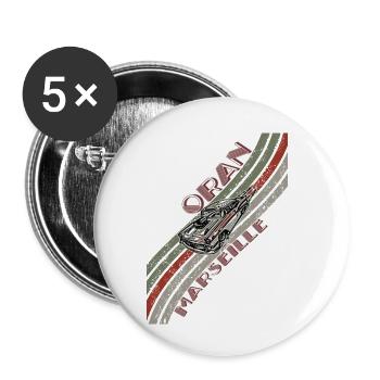 Oran Marseille - Buttons small 1''/25 mm (5-pack) - white - Front