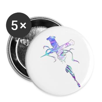Tattoo Element Vektor Tattoo Tribal Tattoos - Buttons klein 25 mm (5er Pack) - Weiß - Vorne