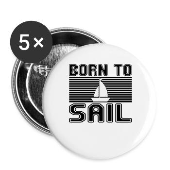 Voile - Lot de 5 petits badges (25 mm) - blanc - Devant