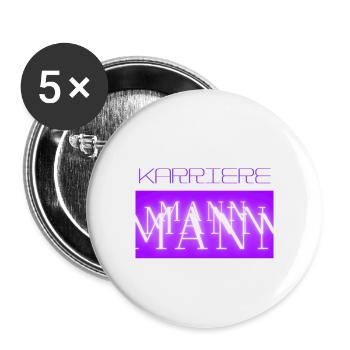 Karriere MANN "für den starken Mann von heute" - Buttons klein 25 mm (5er Pack) - Weiß - Vorne