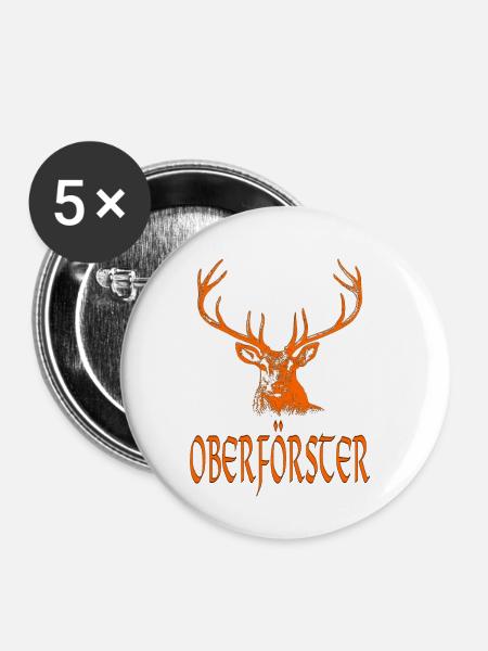 OBERFÖRSTER - Buttons klein 25 mm (5er Pack) - Weiß