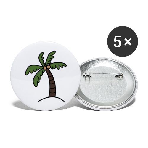 Palme - Buttons klein 25 mm (5er Pack)