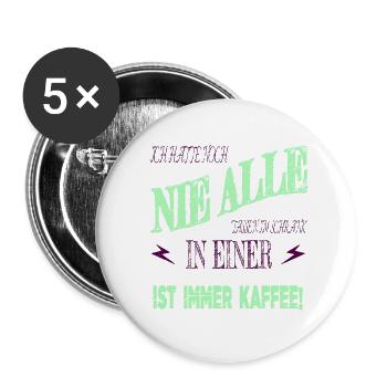 arbeiten kaffeetasse arbeitskollege becher montag - Buttons klein 25 mm (5er Pack) - Weiß - Vorne