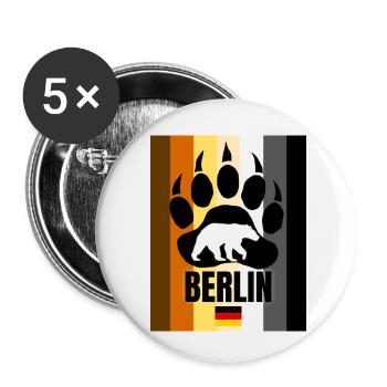 Berlin gay bear pride - Buttons small 1''/25 mm (5-pack) - white - Front