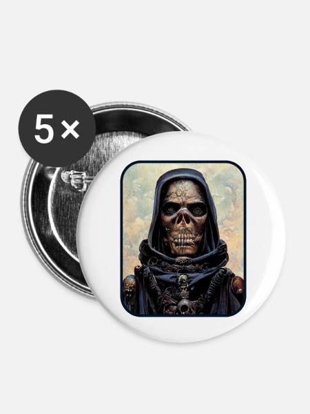 Tod! - Buttons klein 25 mm (5er Pack) - Weiß