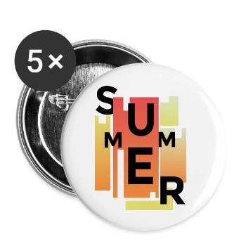 Summer - Buttons klein 25 mm (5er Pack) - Weiß - Vorne
