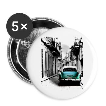 Rêve de La Havane - 3 - Lot de 5 petits badges (25 mm) - blanc - Devant
