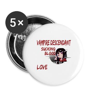Halloween Party Flirt Saying For Vampire Fans - Buttons small 1''/25 mm (5-pack) - white - Front