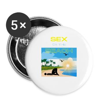 Sex on the Beach - Buttons small 1''/25 mm (5-pack) - white - Front