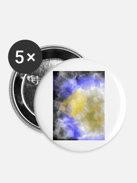 Universum - Buttons klein 25 mm (5er Pack) - Weiß