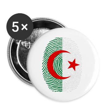 Algerischer Fußabdruck - Buttons klein 25 mm (5er Pack) - Weiß - Vorne