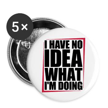 Aucune idée - Lot de 5 petits badges (25 mm) - blanc - Devant