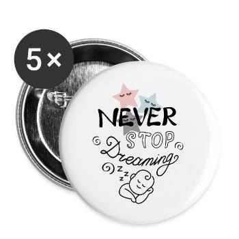 Baby sayings Baby clothes Children's clothing - Buttons small 1''/25 mm (5-pack) - white - Front