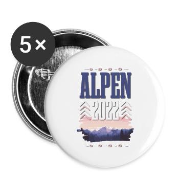 Alpen 2022 - Buttons klein 25 mm (5-pack) - wit - Voor