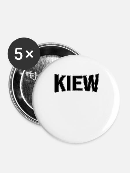 Kiew - Buttons klein 25 mm (5er Pack) - Weiß