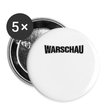 Warschau - Buttons klein 25 mm (5er Pack) - Weiß - Vorne
