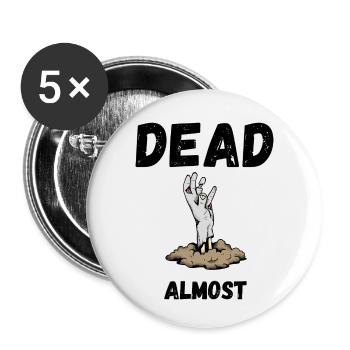 dead almost - Buttons small 1''/25 mm (5-pack) - white - Front
