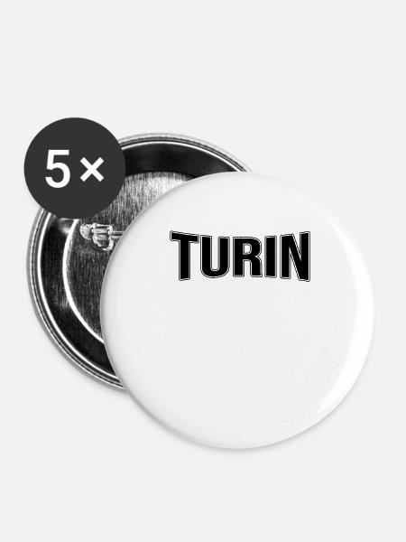 Turin - Buttons klein 25 mm (5er Pack) - Weiß