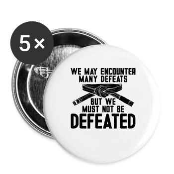 Nous pouvons rencontrer Fighter Taekwondo Fight Karaté - Lot de 5 petits badges (25 mm) - blanc - Devant