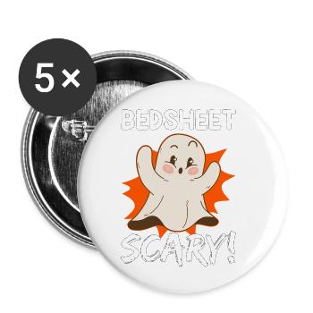 Fantômes Halloween Creepy Child Cadeau - Lot de 5 petits badges (25 mm) - blanc - Devant