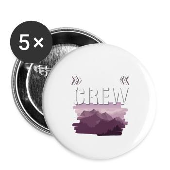 Équipe de fête en plein air - Lot de 5 petits badges (25 mm) - blanc - Devant