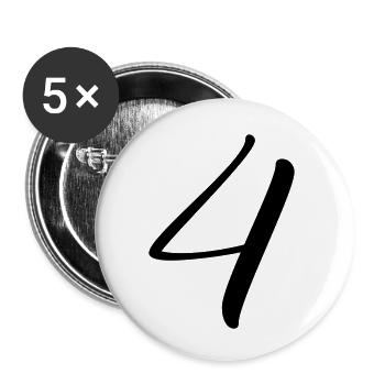 4 - Buttons small 1''/25 mm (5-pack) - white - Front