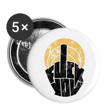 Fuck You - Buttons small 1''/25 mm (5-pack) - white - Front