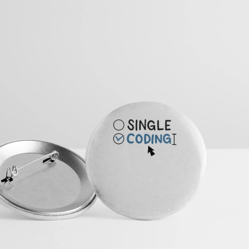 Programmierung Single Coding Software Engineer Buttons klein 25 mm (5er Pack)