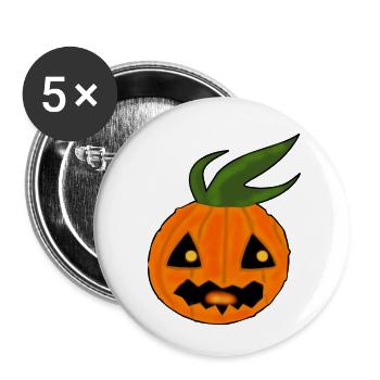 Halloween Kostüm Halloweenparty Geschenk - Buttons klein 25 mm (5er Pack) - Weiß - Vorne