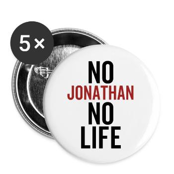 Kein Jonathan Kein Leben - Buttons klein 25 mm (5er Pack) - Weiß - Vorne