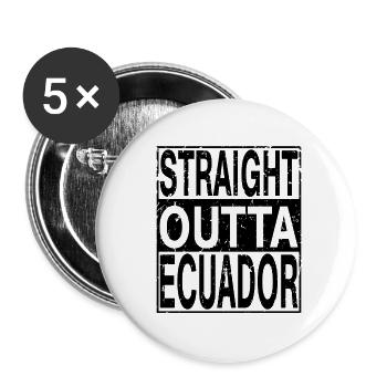 Ecuador Straight outta Ecuador - Buttons small 1''/25 mm (5-pack) - white - Front