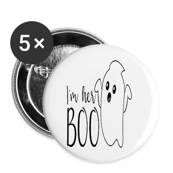 HALLOWEEN - Lot de 5 petits badges (25 mm) - blanc - Devant