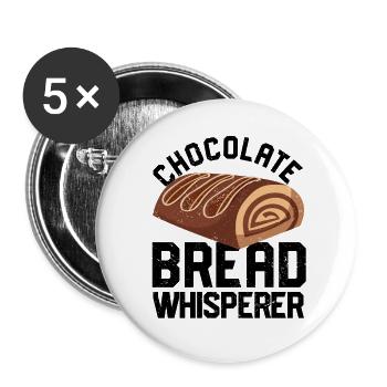 Funny bread baker - Buttons small 1''/25 mm (5-pack) - white - Front