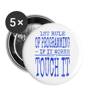 Funny Sayings Christmas Carols - Buttons small 1''/25 mm (5-pack) - white - Front