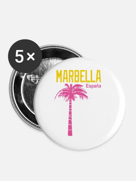 Marbella - Buttons klein 25 mm (5er Pack) - Weiß